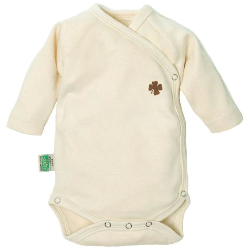 100% Organic Cotton Wrap Bodysuit Clover - Made in Germany