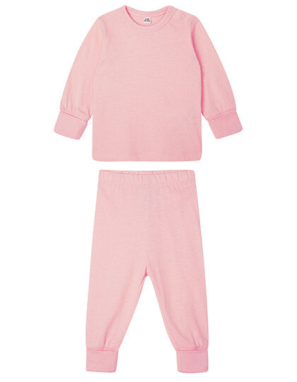 Baby Pyjamas in Powder Pink