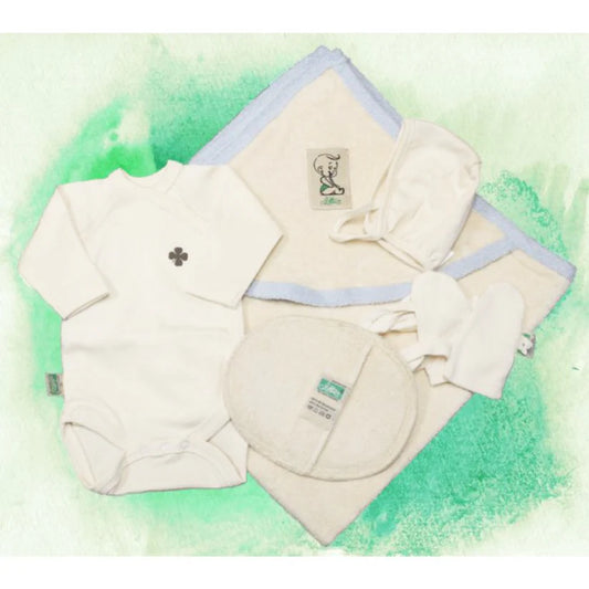 100% Organic Cotton Newborn Gift Set, Blue - Made in Germany