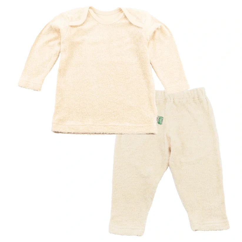 Children's Pajamas Terry Cloth Natural Made of Cotton