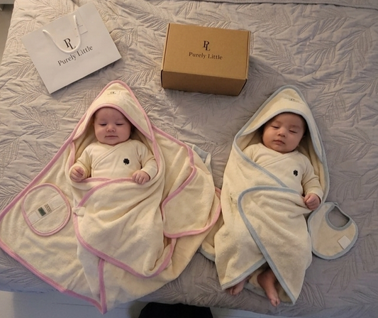 100% Organic Cotton Newborn Gift Set, Pink - Made in Germany